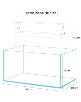 Aquael UltraScape 90 Snow Set (Aqua+Led)