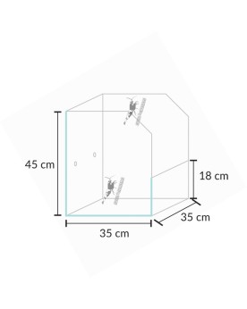 Blau Cubic Paludarium 35 - 35x35x18/45cm