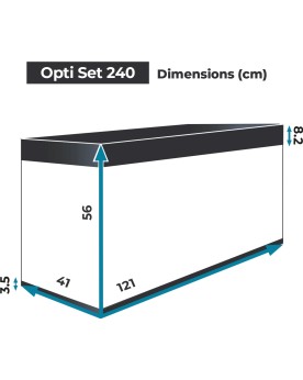 Aquael - Aquarium Optiset 240 Blanc 2.0 L'Aquael OptiSet 240 est un...