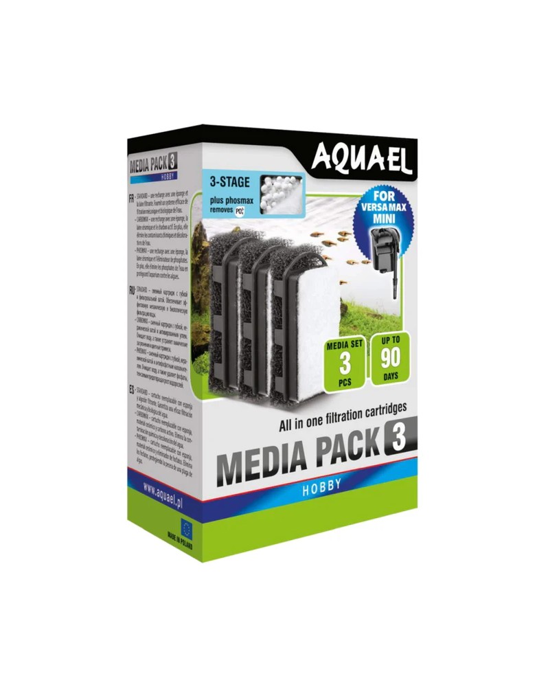 Aquael - Cartouche Versamax Mini - Phosmax - 3pcs Pack de 3 media p...