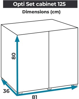 Aquael - Meuble Optiset 125 Blanc Le meuble pour aquarium Aquael OP...