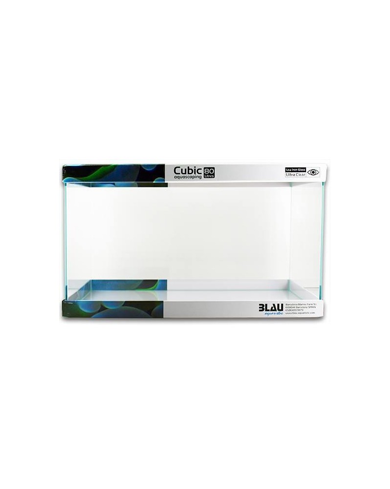 Blau Cubic Aquascaping 62 x 36 x 36 cm (80L) Ultra-Clear