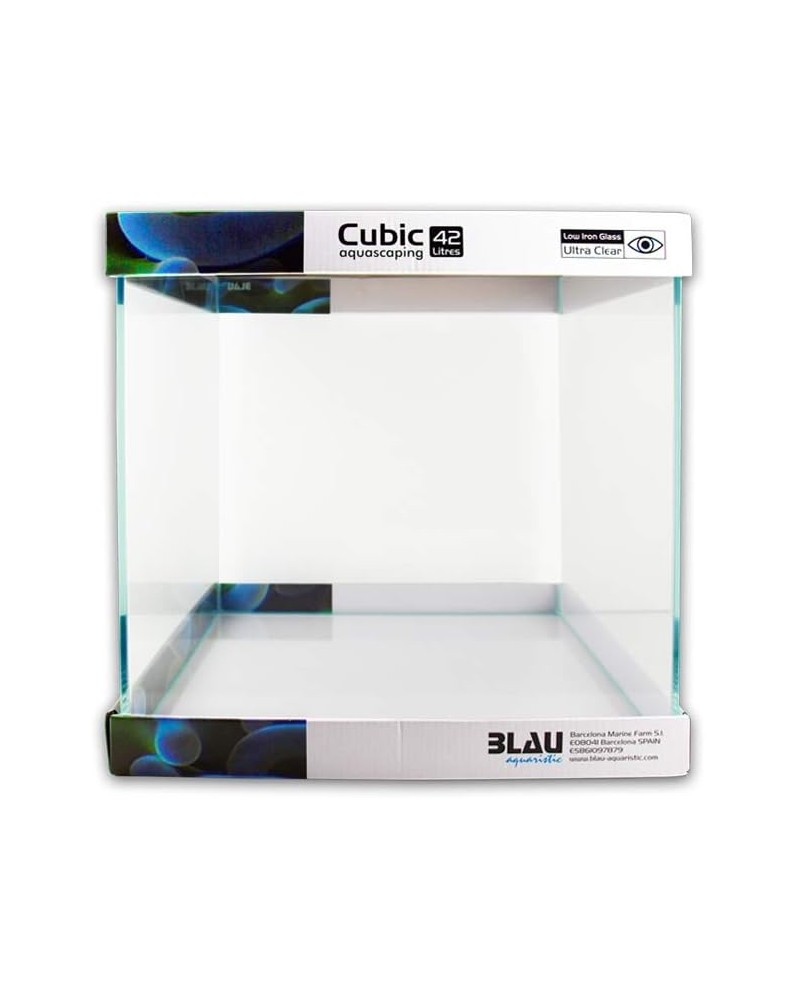 Blau Cubic Aquascaping 35 x 35 x 35cm (42L) Ultra-Clear La Livraiso...