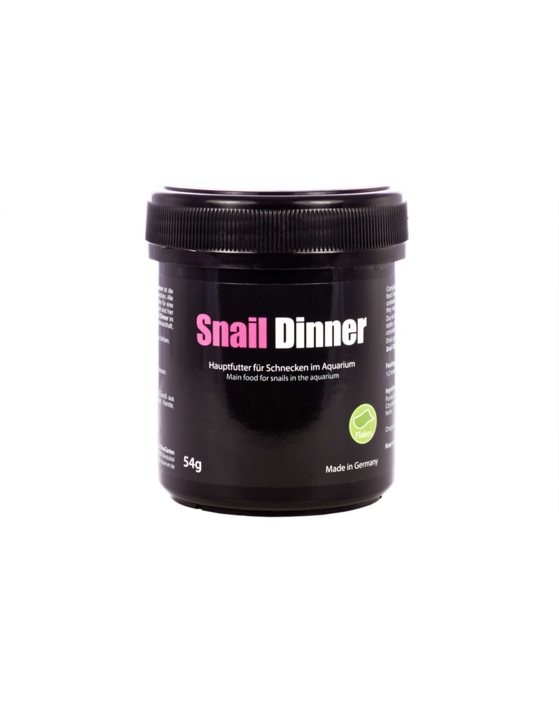 Glasgarten - Snail Dinner 54g  Aliment complet en chips pour les es...