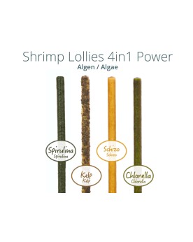 Shrimp Lollies - 4 in 1 Power Algae (8 pcs) Bâtonnets alimentaires ...